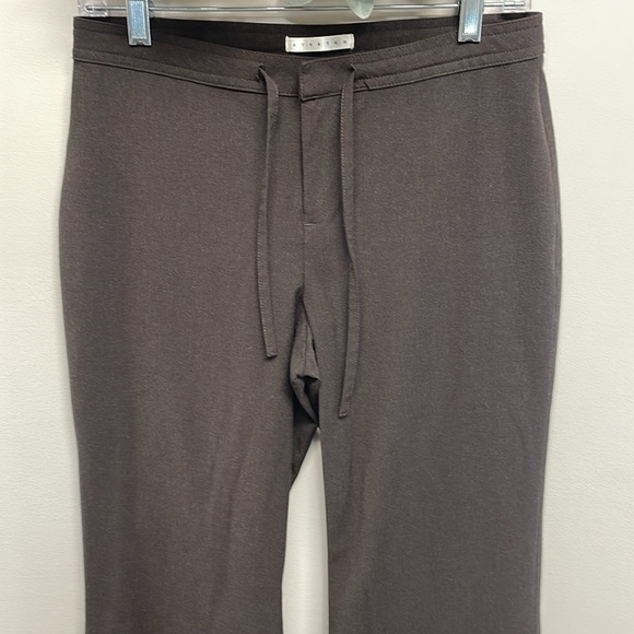 Old Navy Vintage Y2K Flat Front Wide Leg Chocolate Brown Dress Pants 4 - Picture 2 of 15